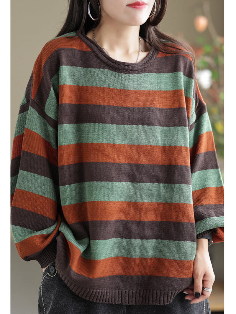 Striped Commuter Loose Sweater