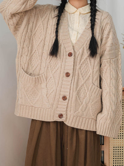 Winter Knitted Button Loose Sweater Cardigan