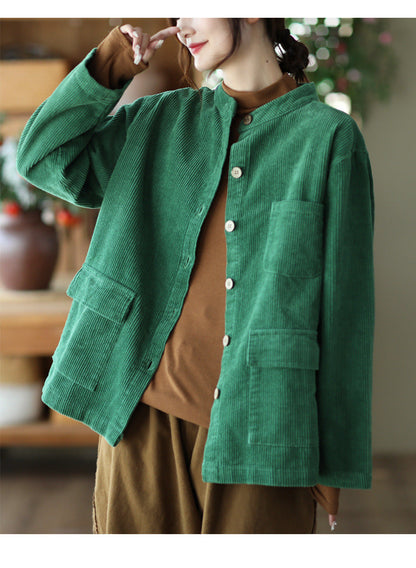 Cotton Corduroy Pocket Stripe Jacket