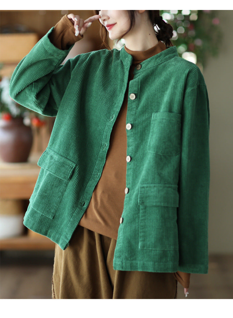 Cotton Corduroy Pocket Stripe Jacket