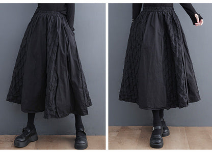 Fish Scale Print Oversized Panelled Skirt