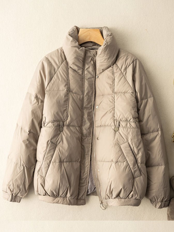 Lightweight and Loose Literary Short Version Down Jacket