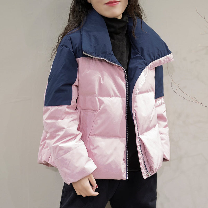 Winter Color Matching Down Coat