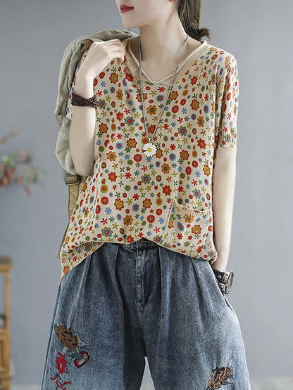 - Knitted Print Pocket Sweater