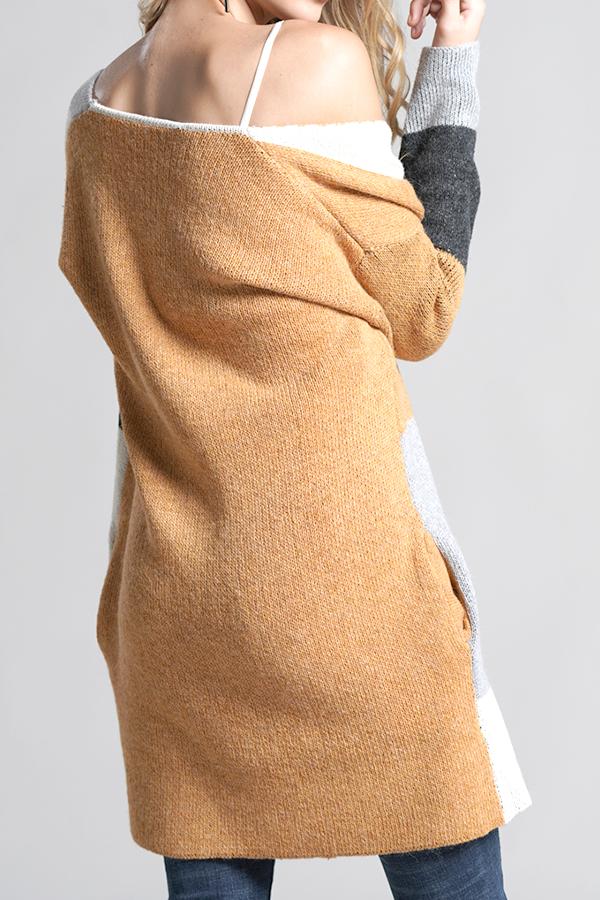 Knit Multi Color Long Sleeve Cardigan