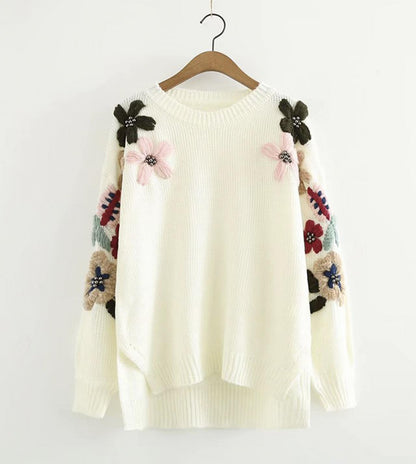 Flowers Long Sleeve Sweater 044