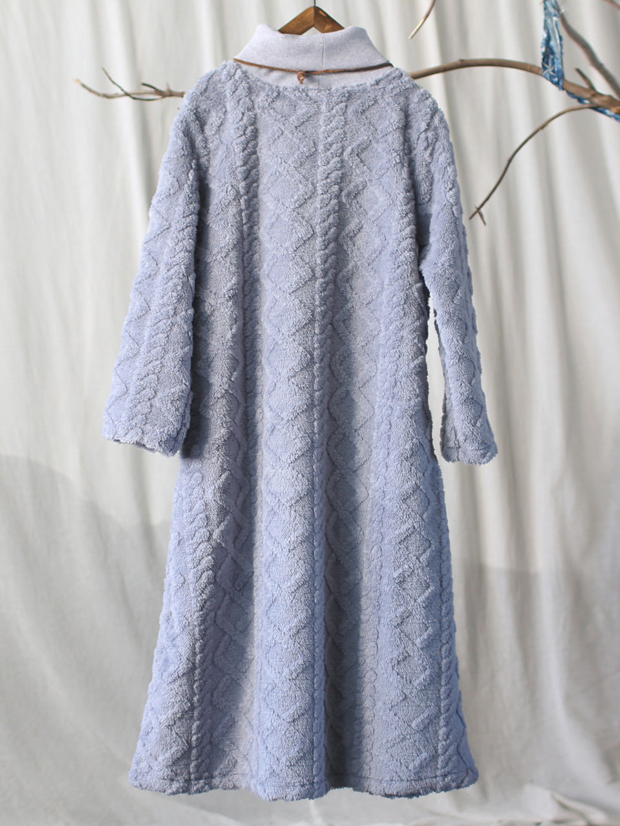 Winter Artsy Spliced Warm Loose Dress