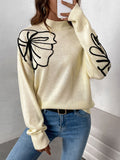 Lidia® | Perfee long-sleeved sweater with stand-up collar and low shoulders