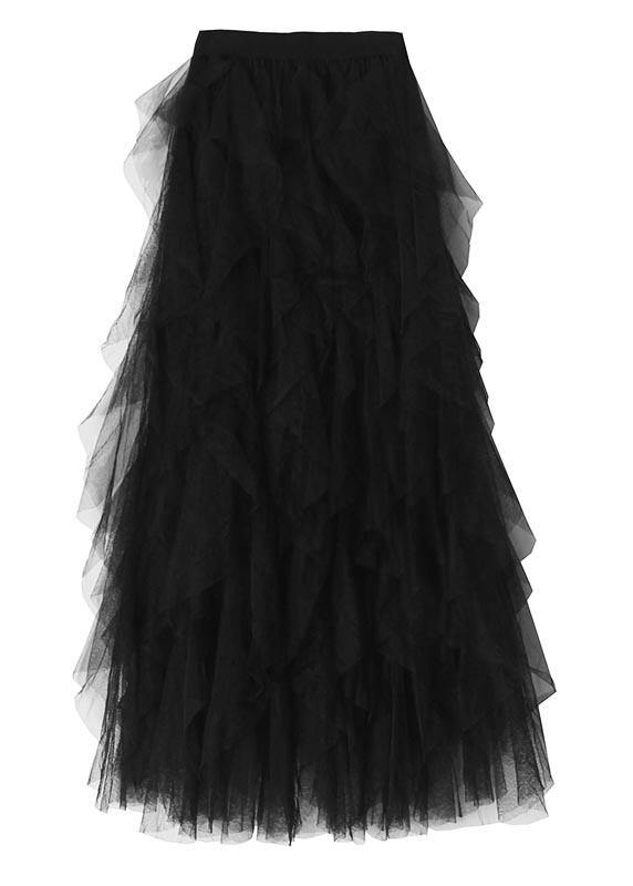 Organic Black Tulle Tiered Summer Skirts