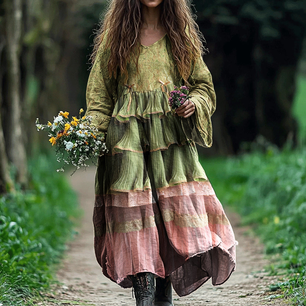 Fashion Chiffon Flowing And Comfortable Women's Dress elevenforest