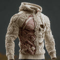 Halloween Human Anatomy Art Skull Retro Hooded Sweater artswardrobe