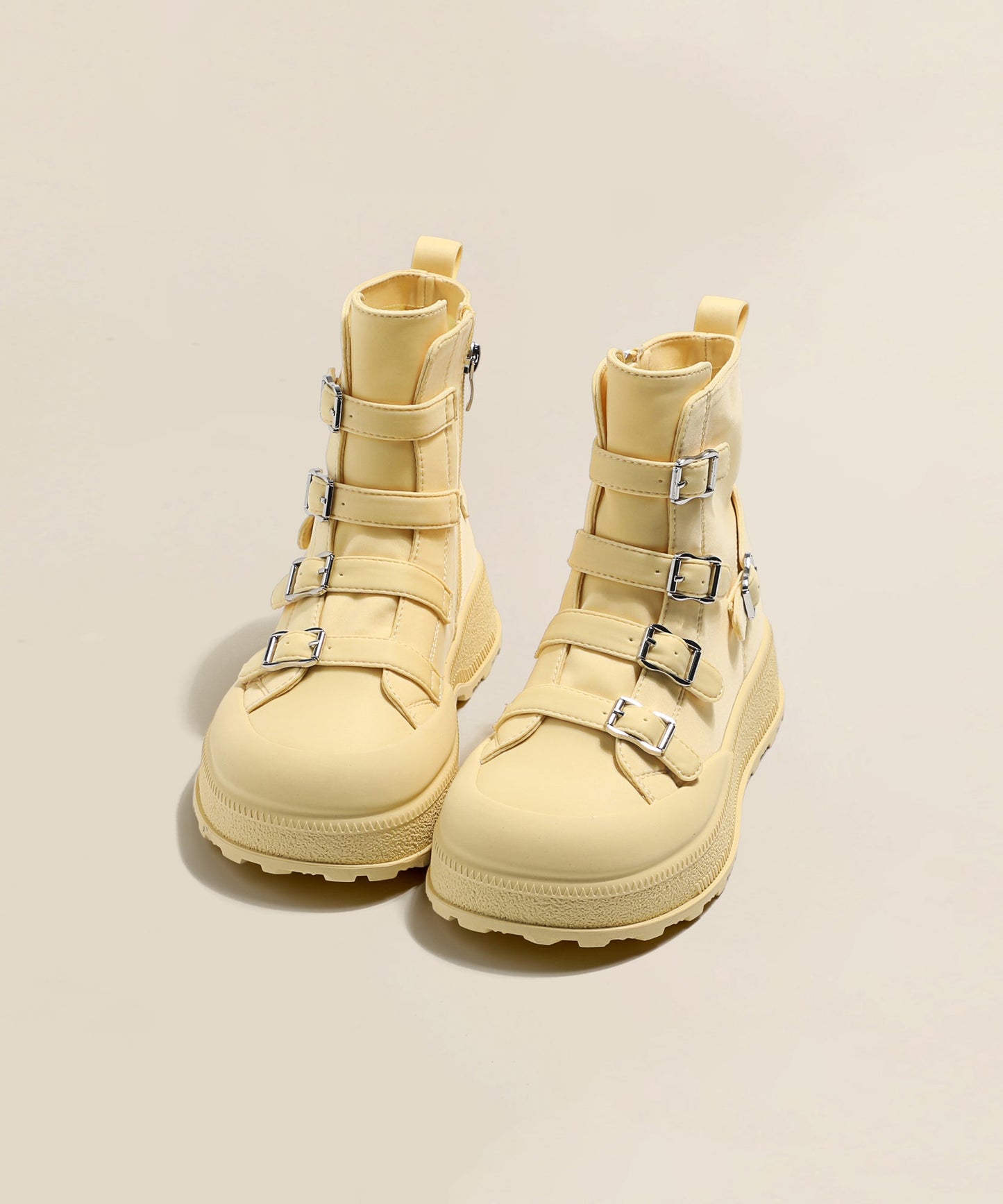 Platform Canvas Boots Pink