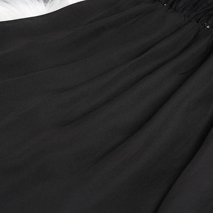 Black Embroideried Sequins Tulle Skirts Summer