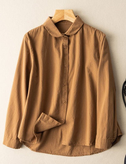 100% Natural Fabric Classic Long-sleeve Button-down Shirt