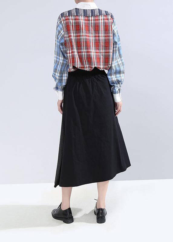 Winter Cotton Pants High Waist Patchwork Asymmetric Skirts