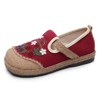 Retro Embroidery Linen Shoes