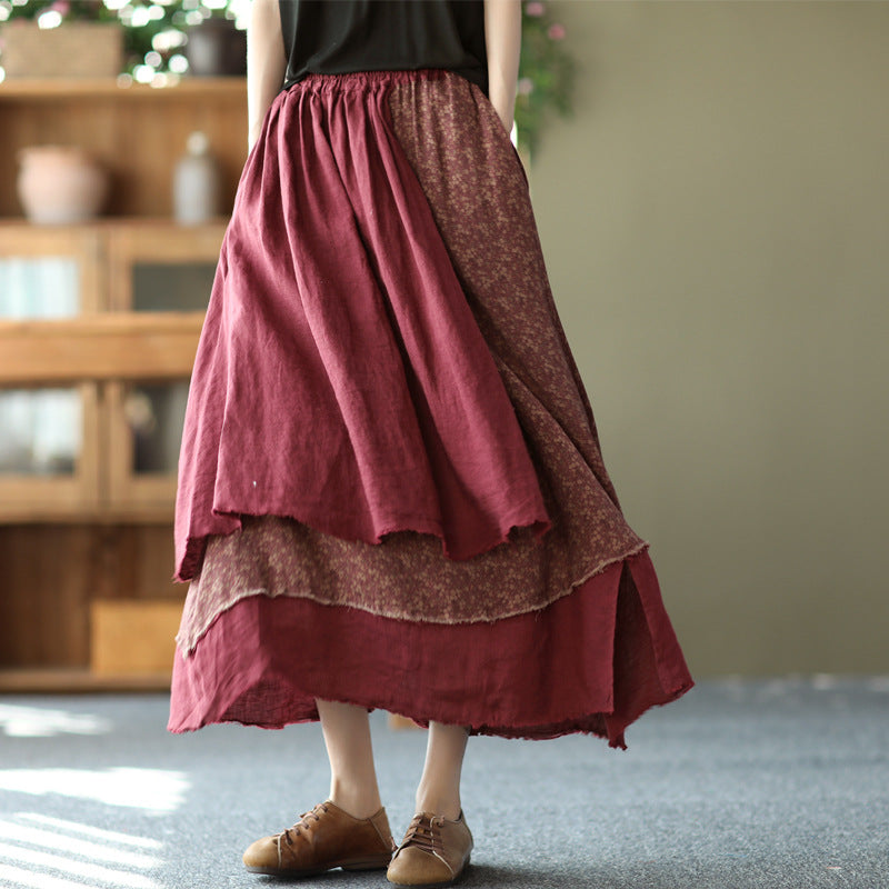 Heavy Industry Irregular Print Skirt
