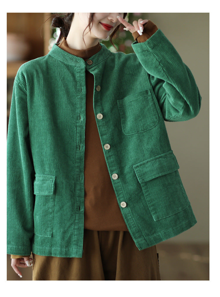 Cotton Corduroy Pocket Stripe Jacket