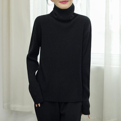 Stripe Knitted Turtleneck Winter Sweater