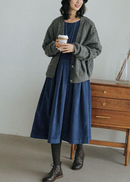 Brown Corduroy Dress Maxi Dresses