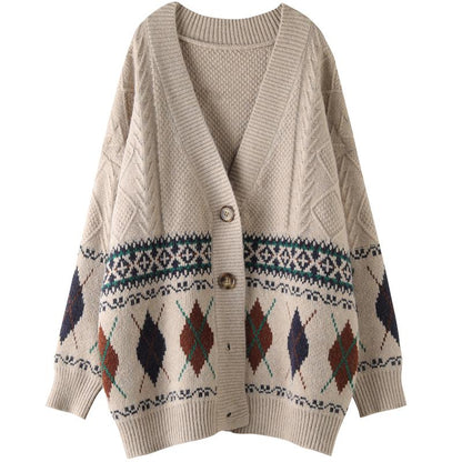 Large Size Loose Literary Long-sleeved Sweater