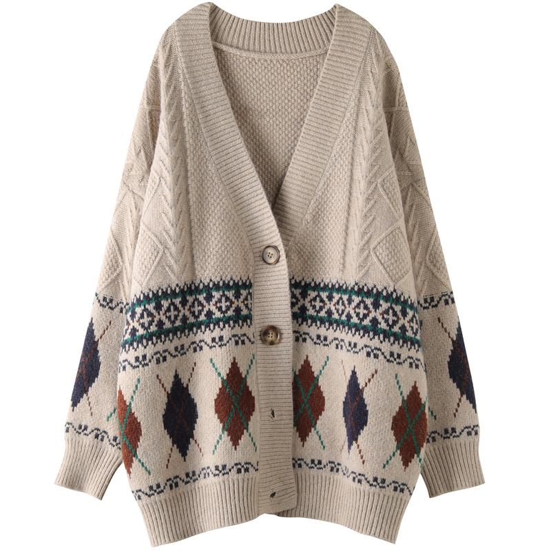 Large Size Loose Literary Long-sleeved Sweater
