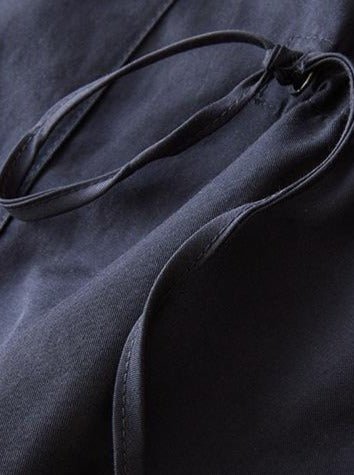 100% Natural Fabric Color Windbreaker Long Sleeve Coat in One-size