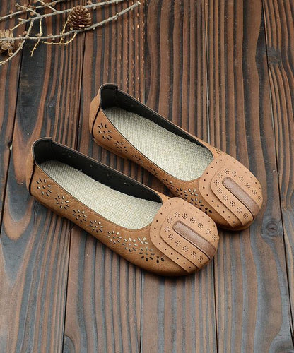 Beige for Hollow Out Flat Feet Shoes