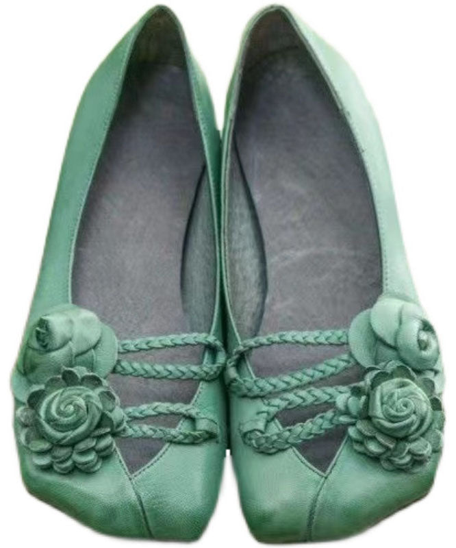 Khaki Flat Shoes for Splicing Flat Feet Shoes