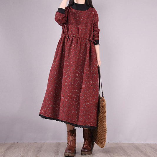 Winter Korean Style High-neck Plush Dress