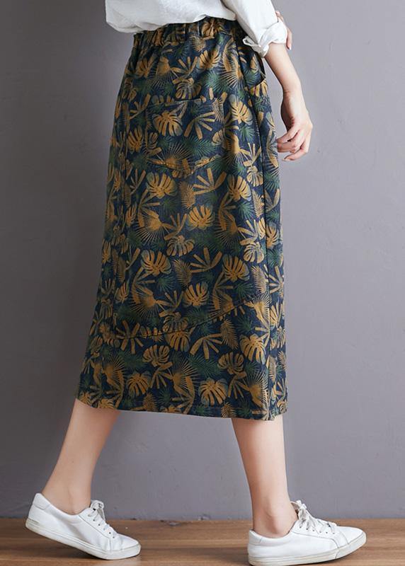 Modern Elastic Waist Pockets Cotton Skirt Tutorials Art Skirt Fall