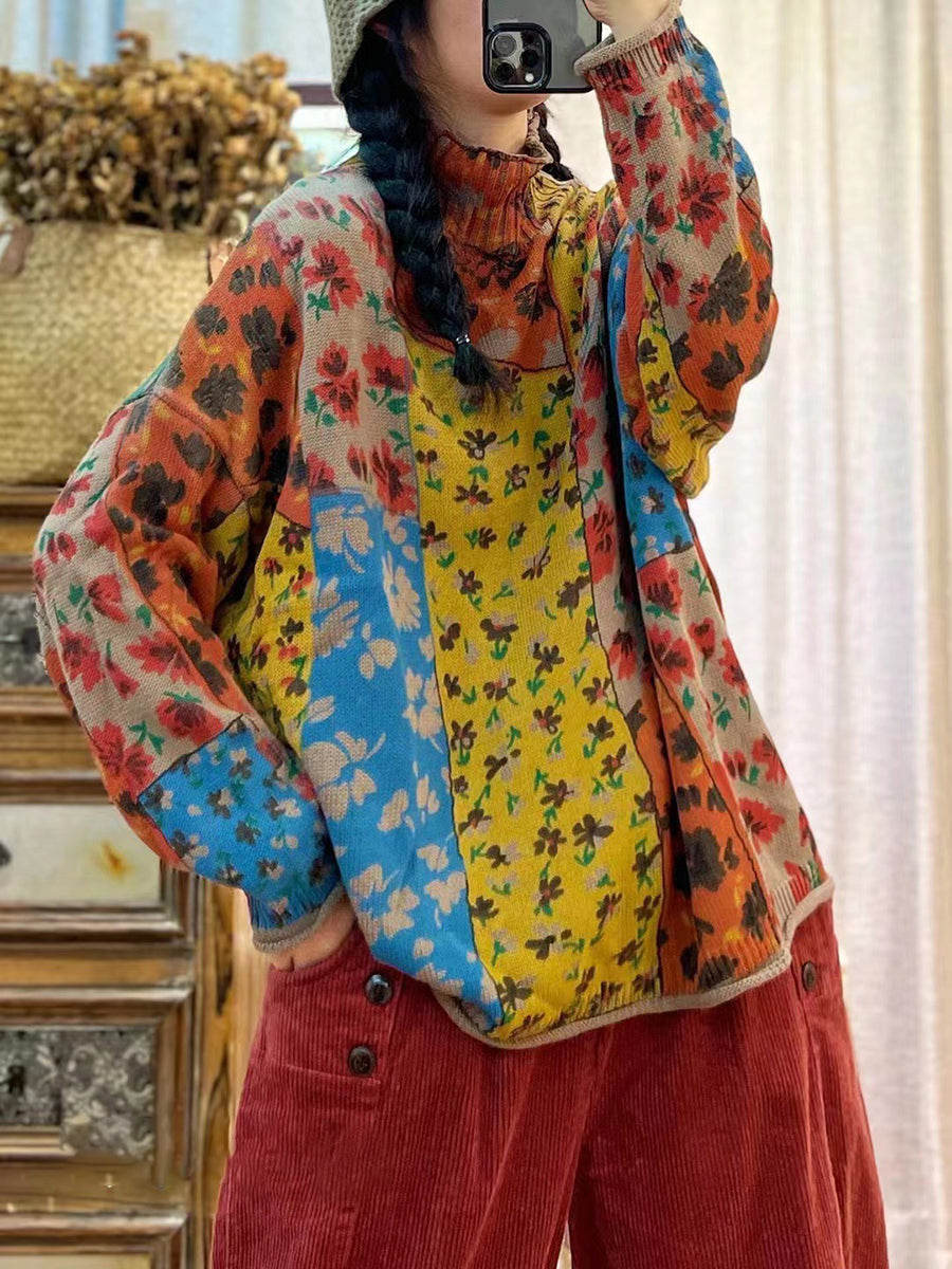 Autumn Print Long Sleeve Sweaters