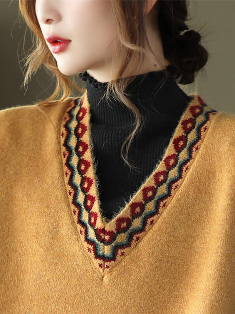 Winter Knitted Vest Sleeveless Sweater