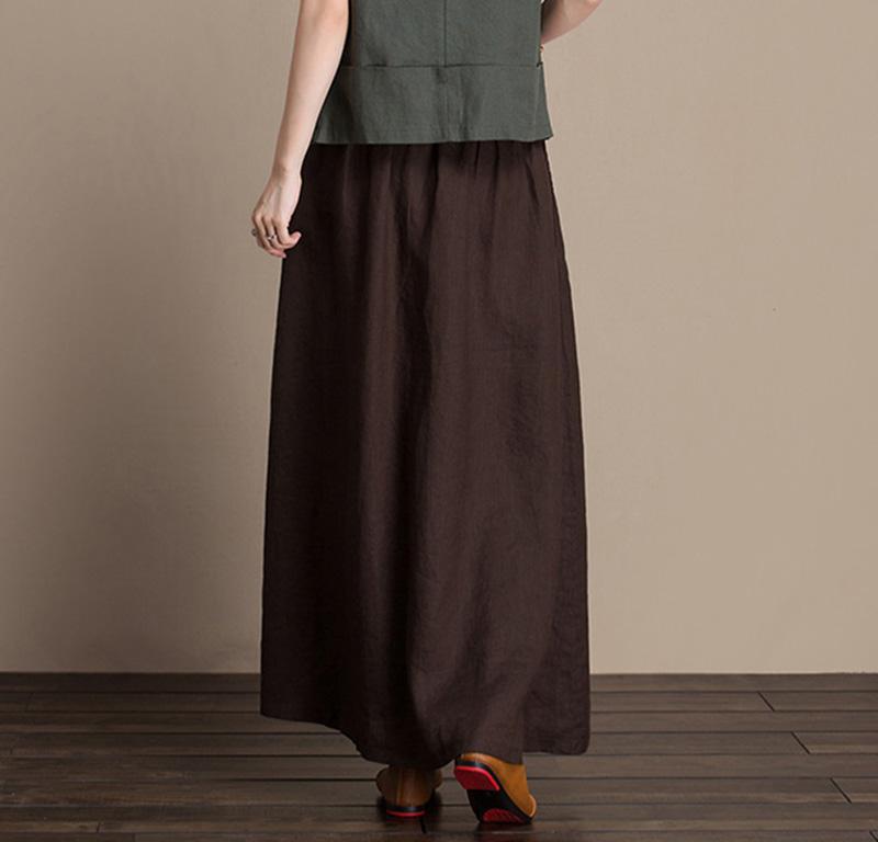 Cozy Linen New Loose Simple Skirt