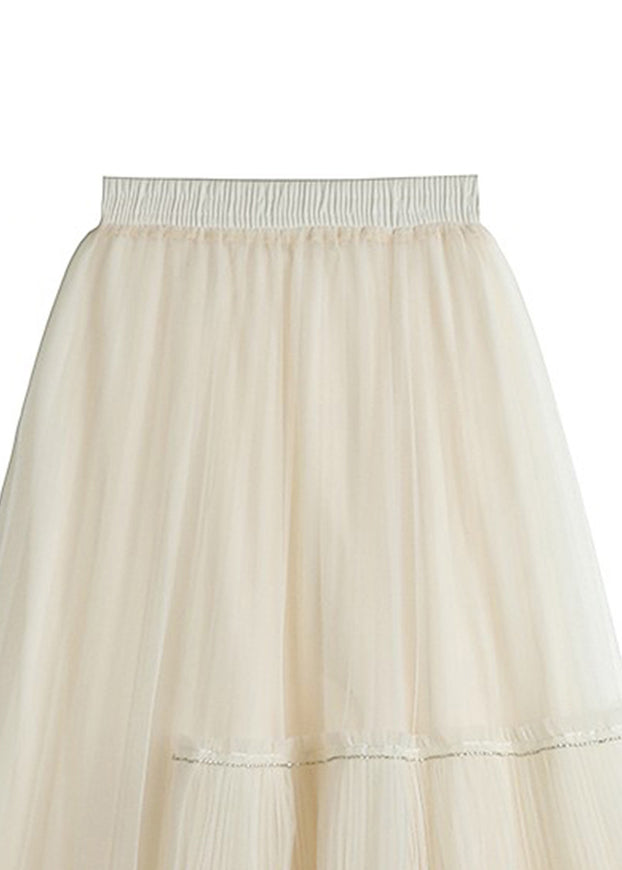 Chocolate Asymmetrical Patchwork High Waist Tulle Skirts Summer