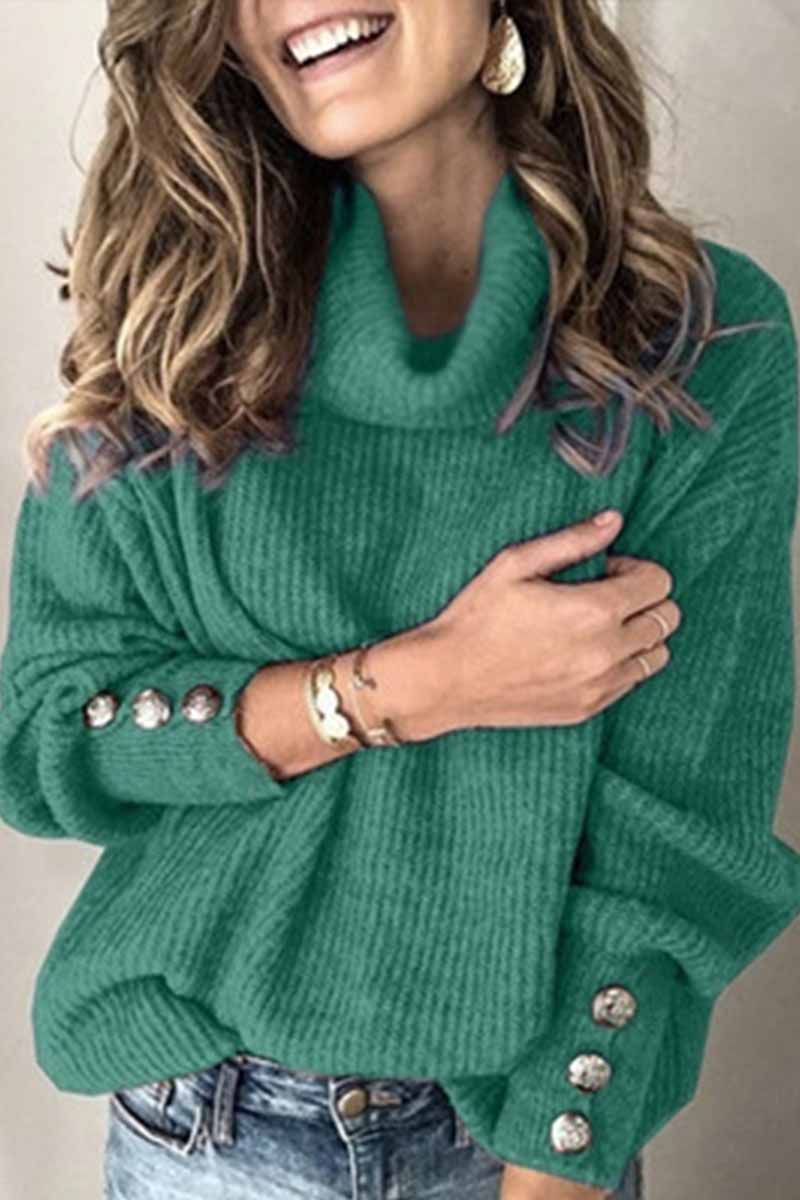 Turtleneck Knitted Sweater(4 Colors)