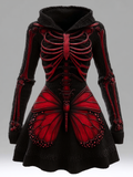 Halloween Blood Butterfly Women's Knit Sweater Dress artswardrobe