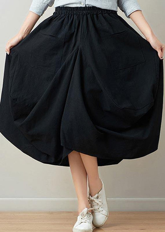 Stylish Lantern Cotton Linen Skirts Summer