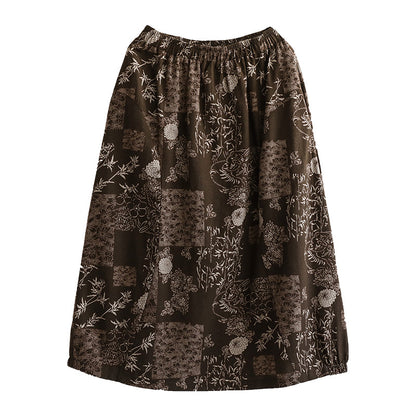 Cozy A-line Cotton Skirt