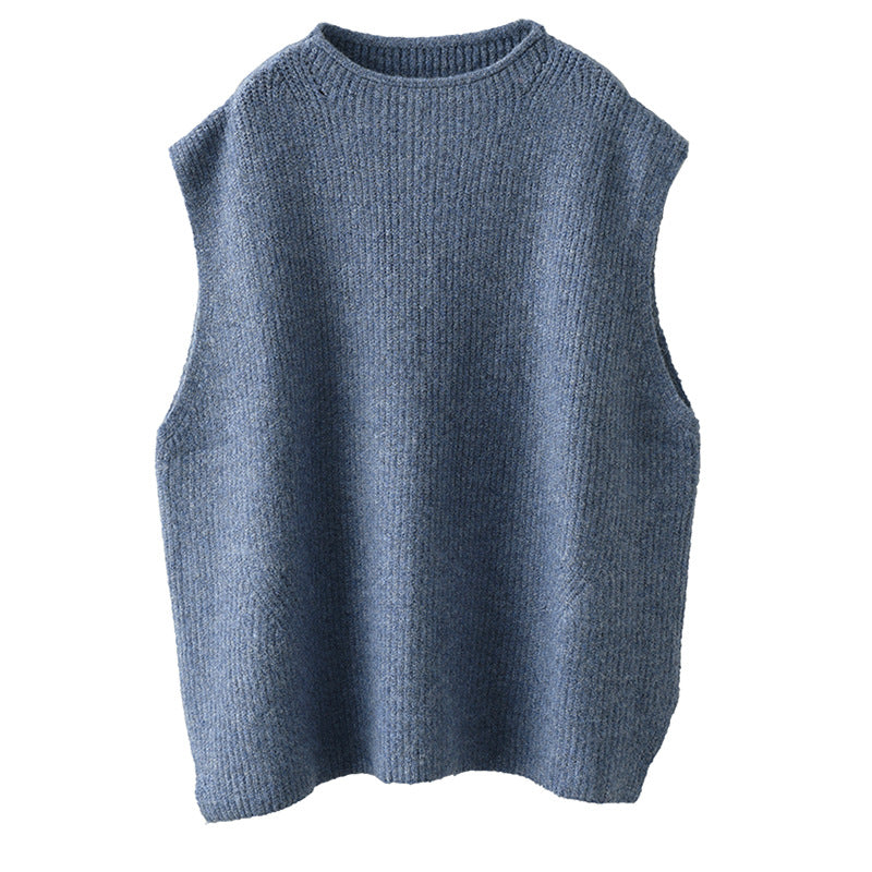 Temperament Loose Sleeveless Pullover Vest Literary Color Vest