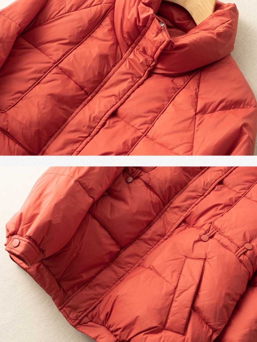 Lightweight and Loose Literary Short Version Down Jacket