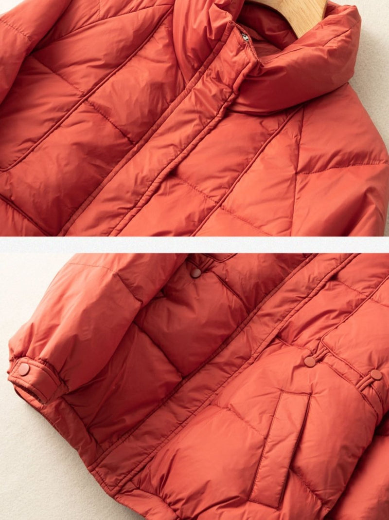 Lightweight and Loose Literary Short Version Down Jacket