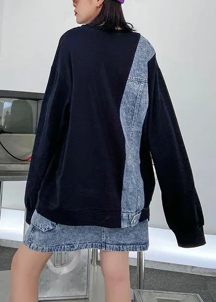 Autumn Suit New Female Sweater + Denim Skirt Two-piece