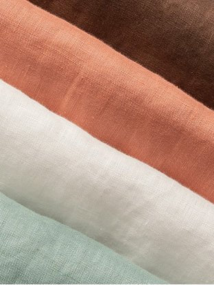 Embroidered V Neck 3/4 Sleeve Linen Tee Top