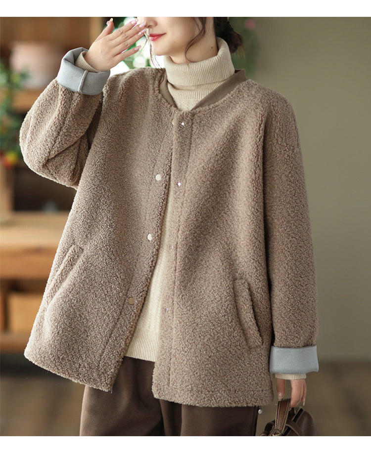 Retro Soft Lamb Wool Coat