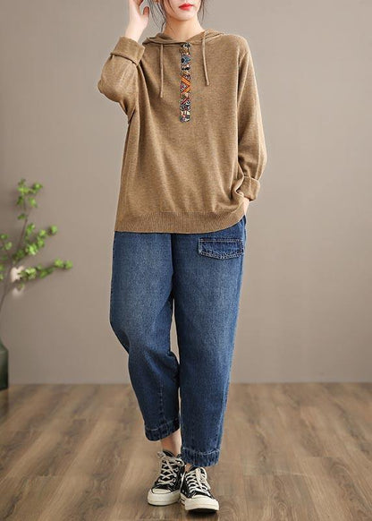 Handmade Spring Pants Oversize Denim Blue Photography Elastic Waist Trousers