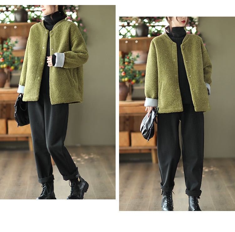 Retro Soft Lamb Wool Coat