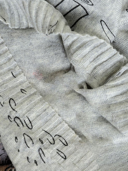 - Autumn Loose Letter Printed Sweater