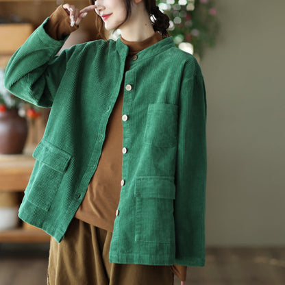 Cotton Corduroy Pocket Stripe Jacket