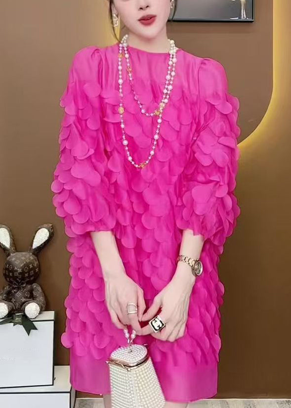 Rose O-neck Original Design Dress Half Sleeve